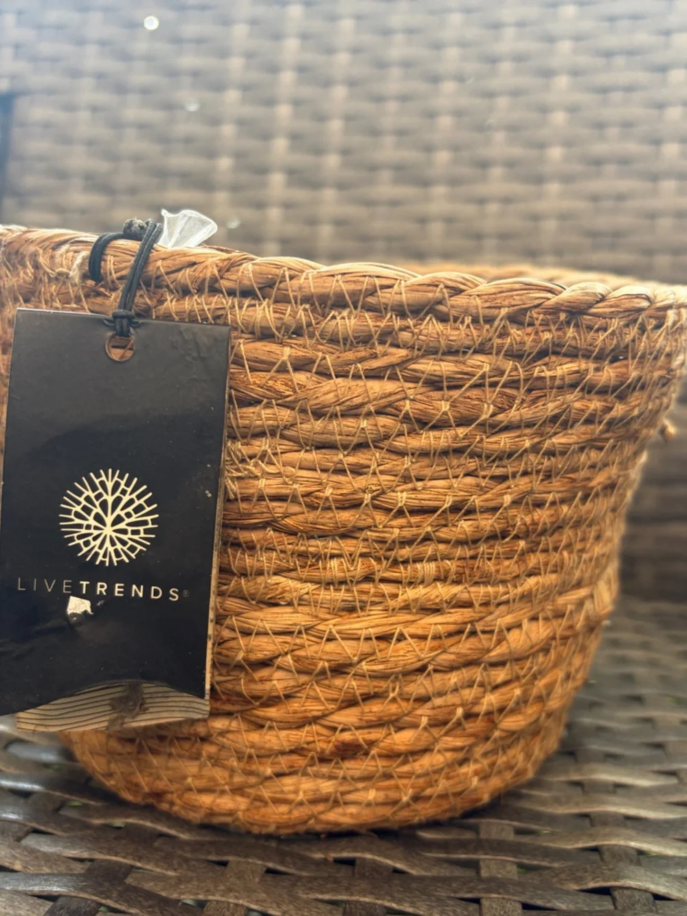Natural Seagrass Decorative Basket - Brown